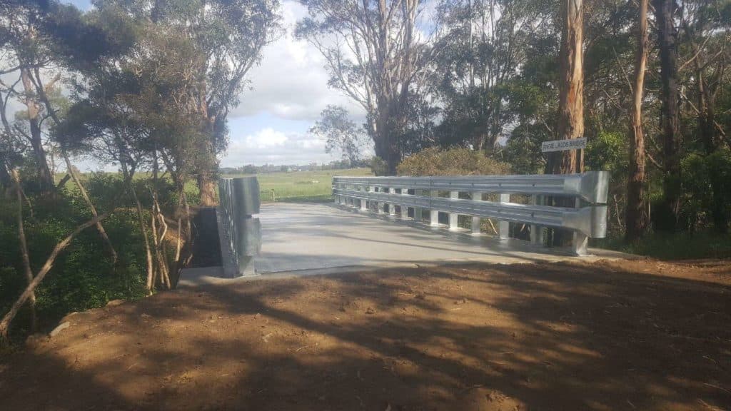 New rural bridge entrance