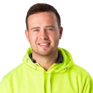 Man in bright yellow hoodie