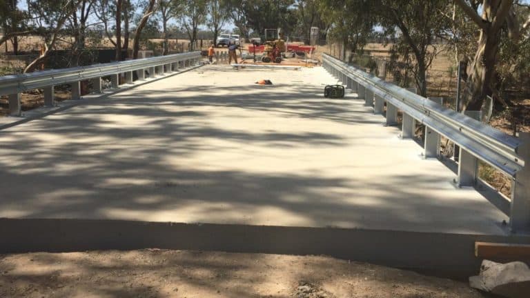 New bridge construction site