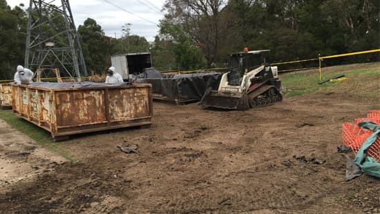 Contaminated site cleanup with equipment