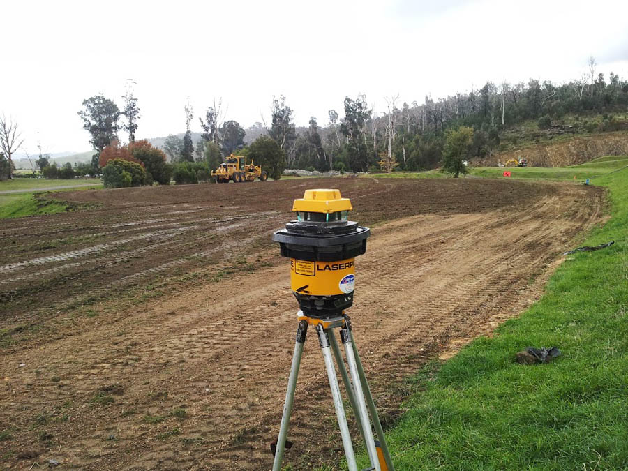 Surveying equipment on site