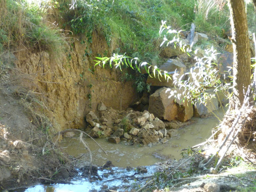 Natural stream bank erosion