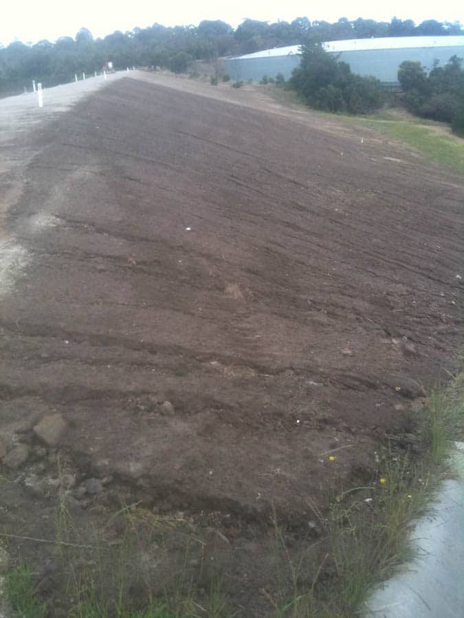 Tilled field under construction