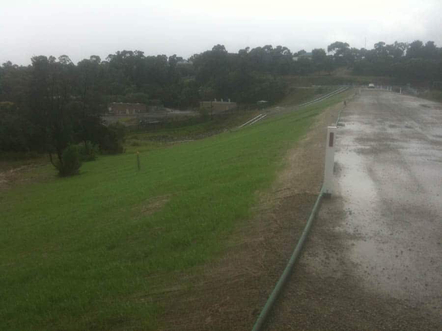 Rainy day landscape scene