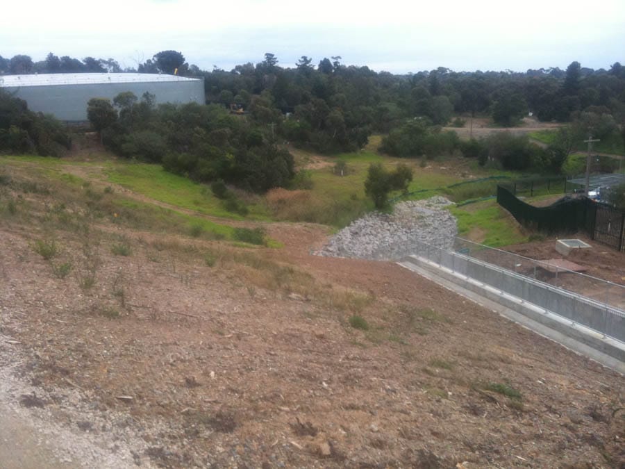 Rural landscape with building