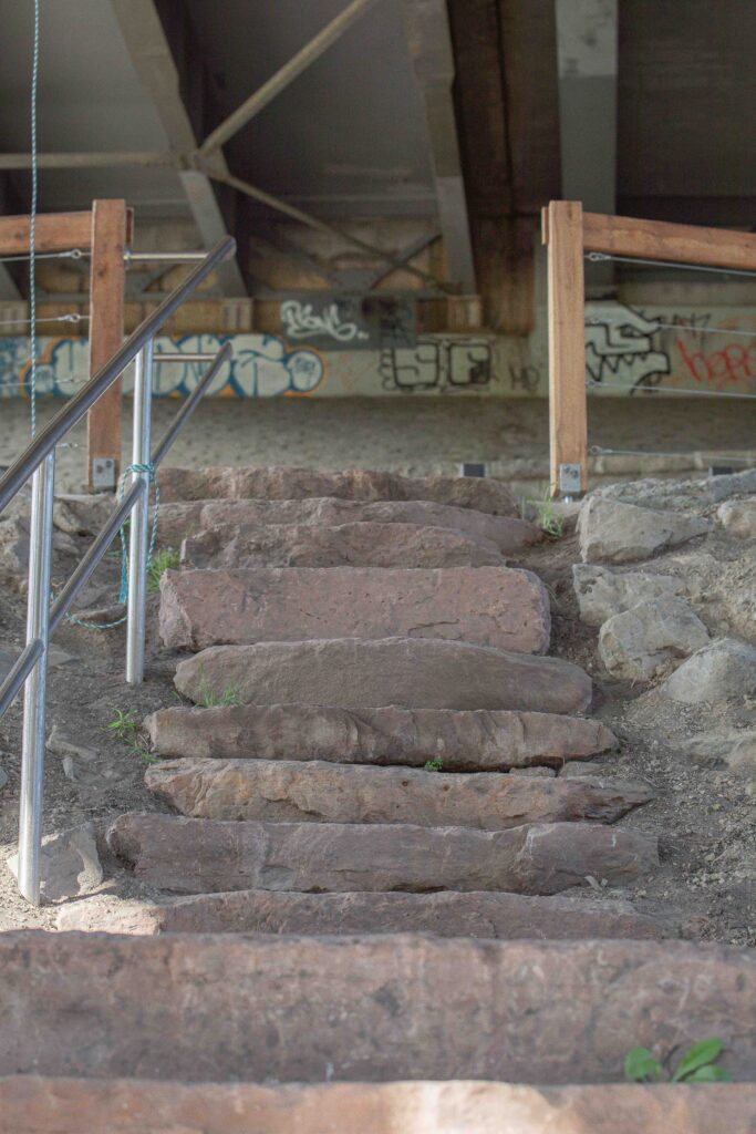 Stone steps leading up